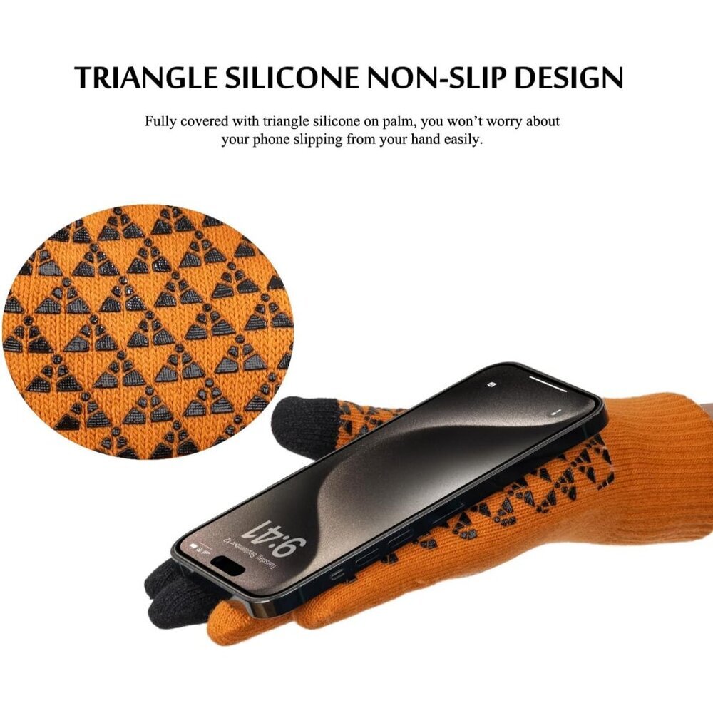 Winter Gloves for Men Women - Upgraded Touch Screen Cold Weather Thermal Warm Kn - Picture 4 of 6